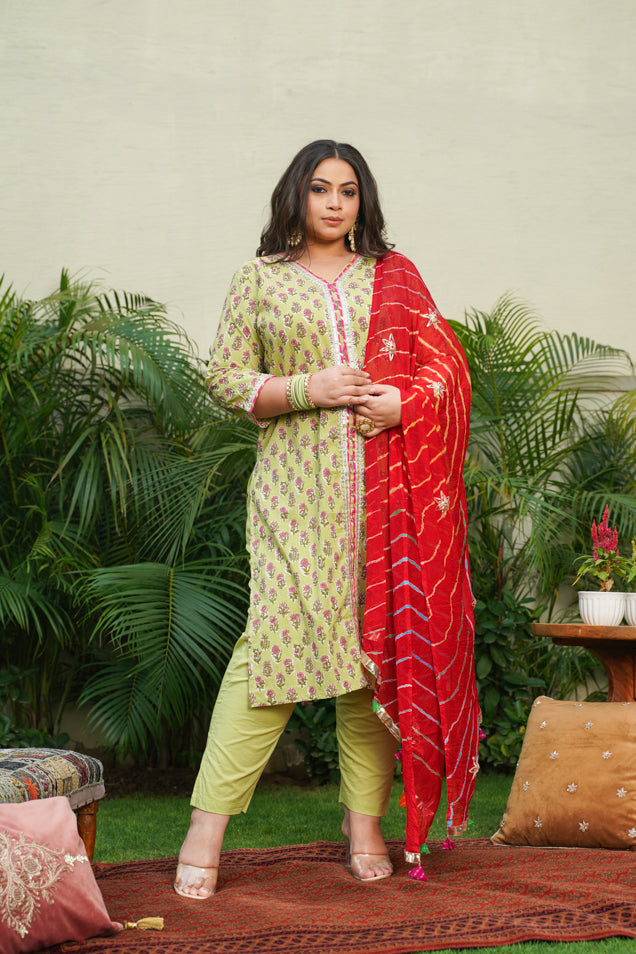 red leheriya dupatta ( Only Dupatta)-2