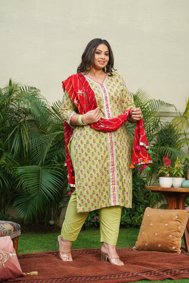 red leheriya dupatta ( Only Dupatta)-1