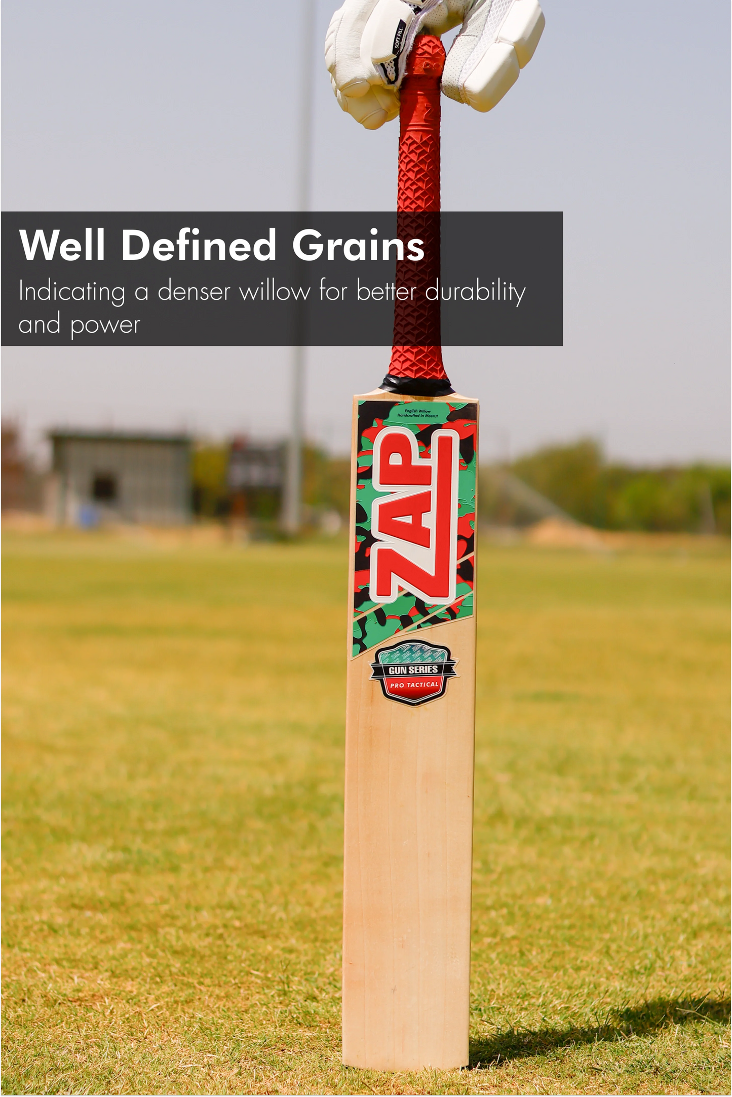 ZAP Gun Pro Tactical English Willow Cricket Bat-1